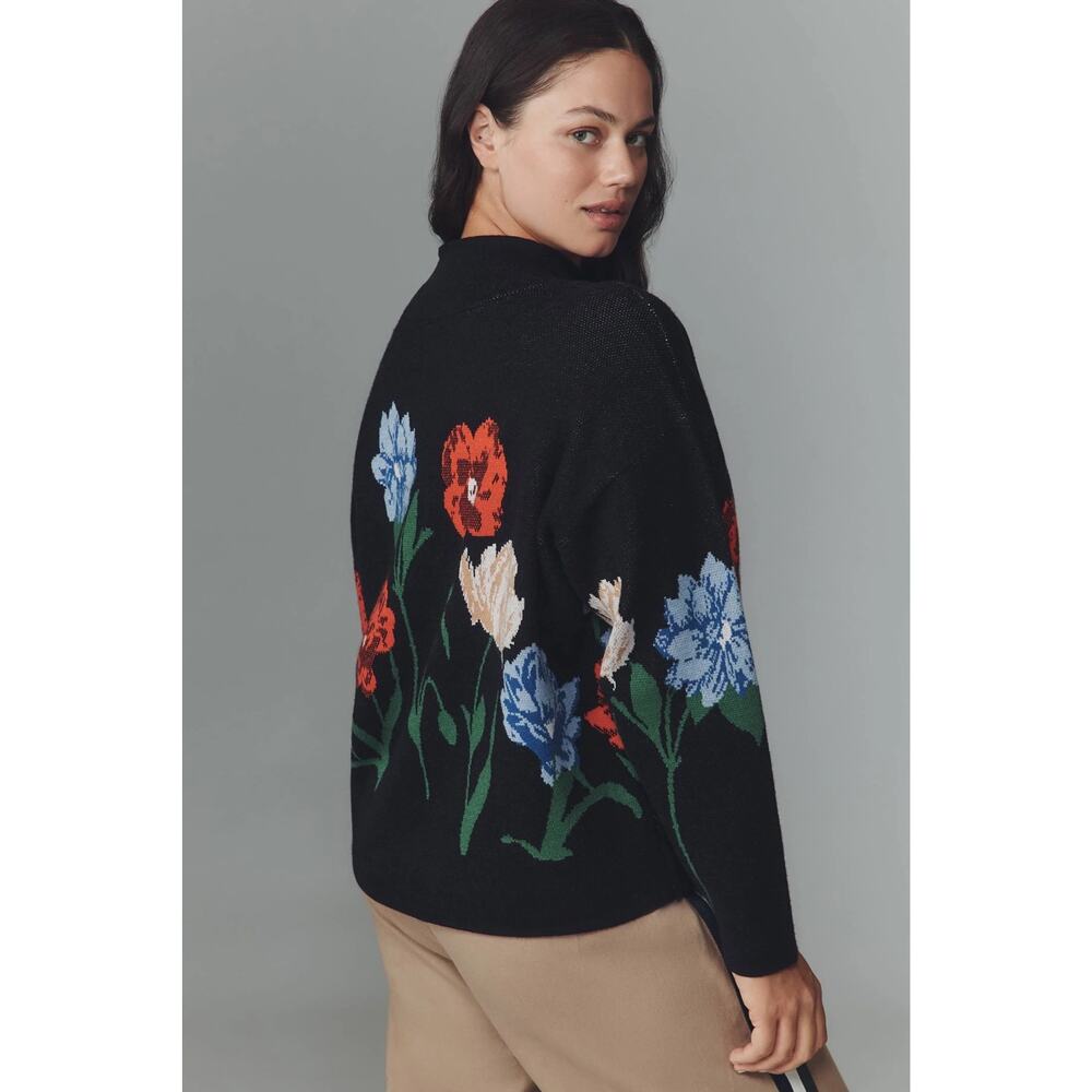 Anthropologie Maeve Carys Mock Neck Sweater Floral Print NWT 3X Plus - Picture 3 of 8